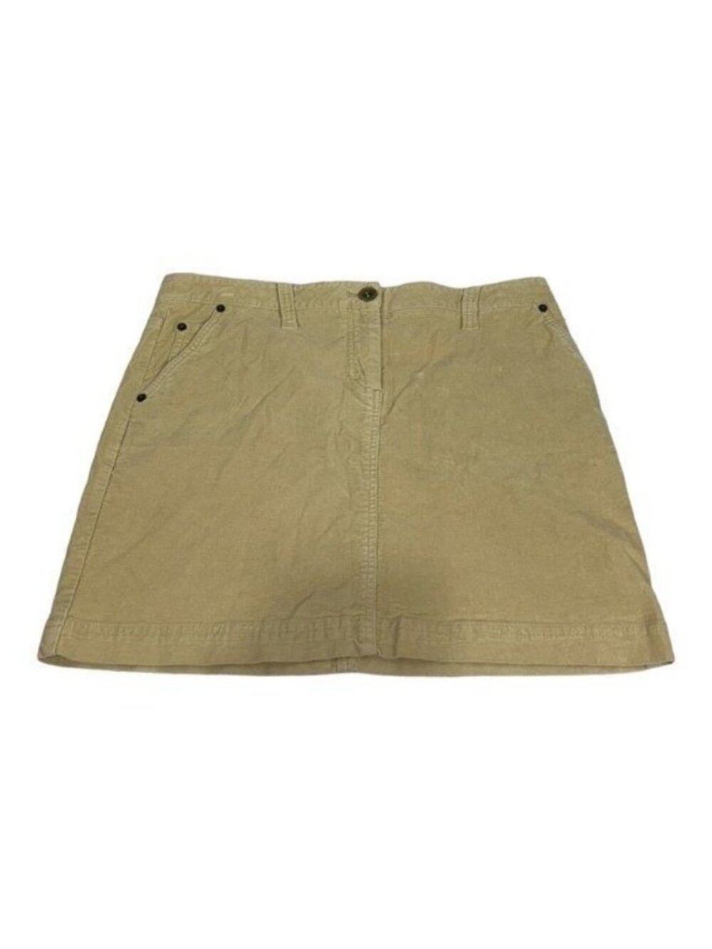 Vineyard Vines Khaki Women’s Corduroy Mini Skirt Size 10 Casual Neutral